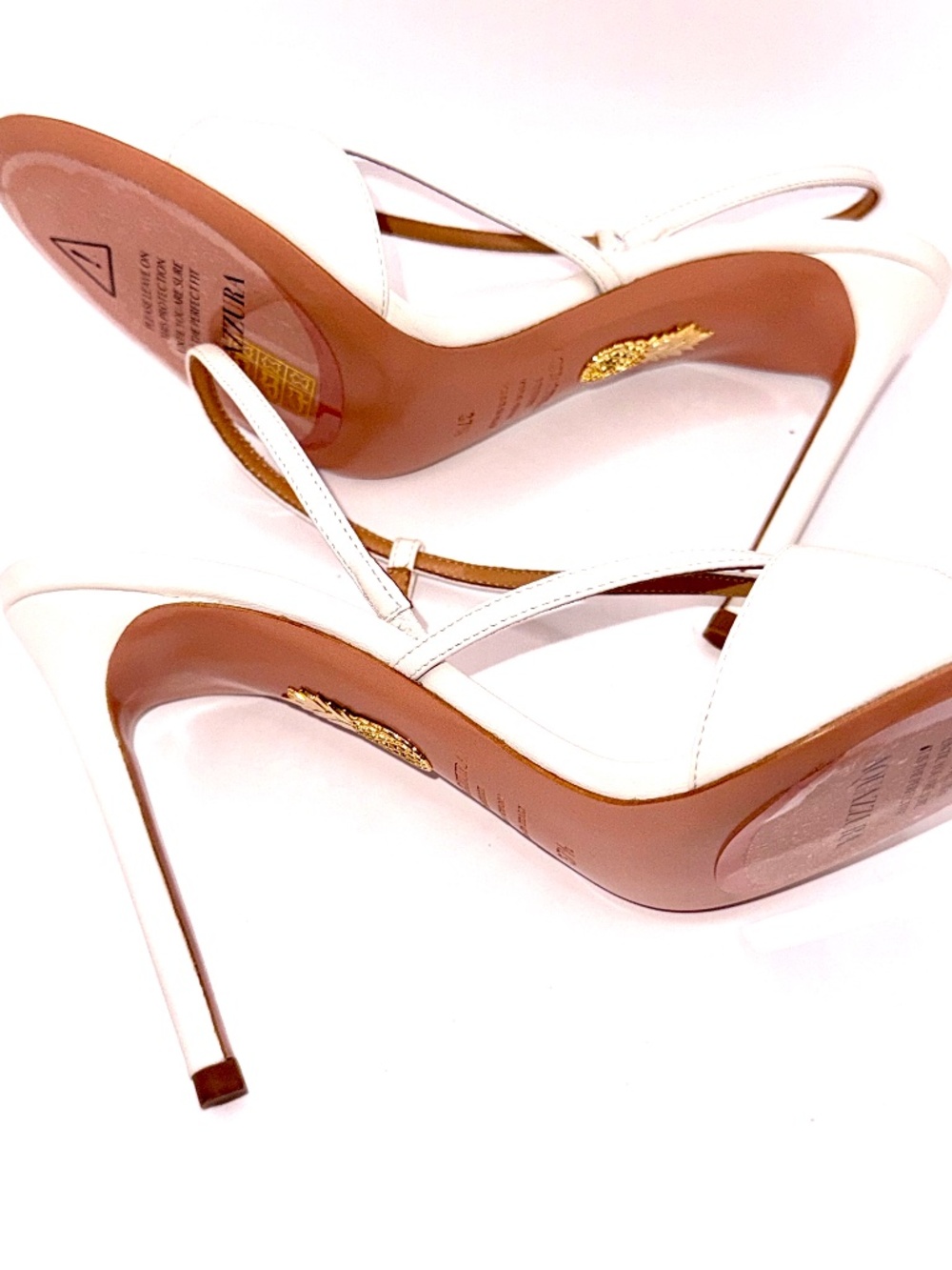 AQUAZZURA 37.5 White Sandal - Picture 3 of 8